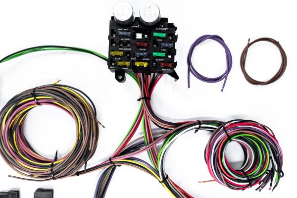 12 Circuit Wiring Harness Kit, Suit Chev Ford GM Hot Rod - Australian