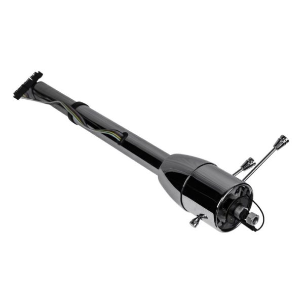 30" Chrome Tilt Steering Column With Floor Shift & Impala Wheel – Street/Hot Rod