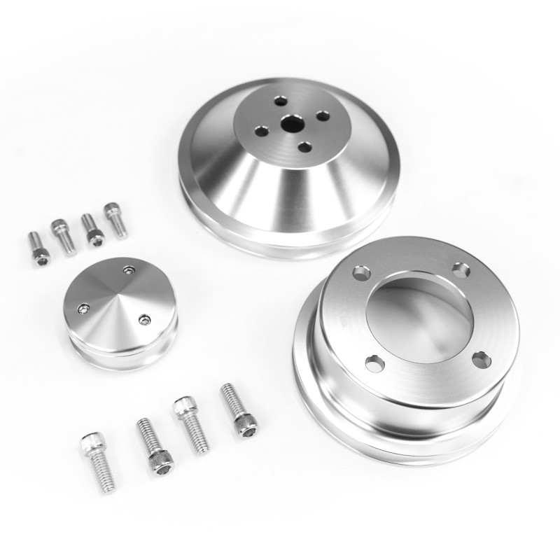 Ford Cleveland Billet Pulley Kit 1v Balancer 1v Water Pump 1v Alternator Satin 102111 2 8x8