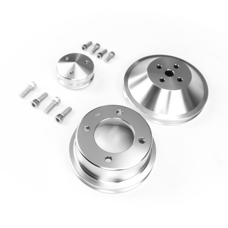 Ford Cleveland Billet Pulley Kit 1v Balancer 1v Water Pump 1v Alternator Satin 102111 3 8x8