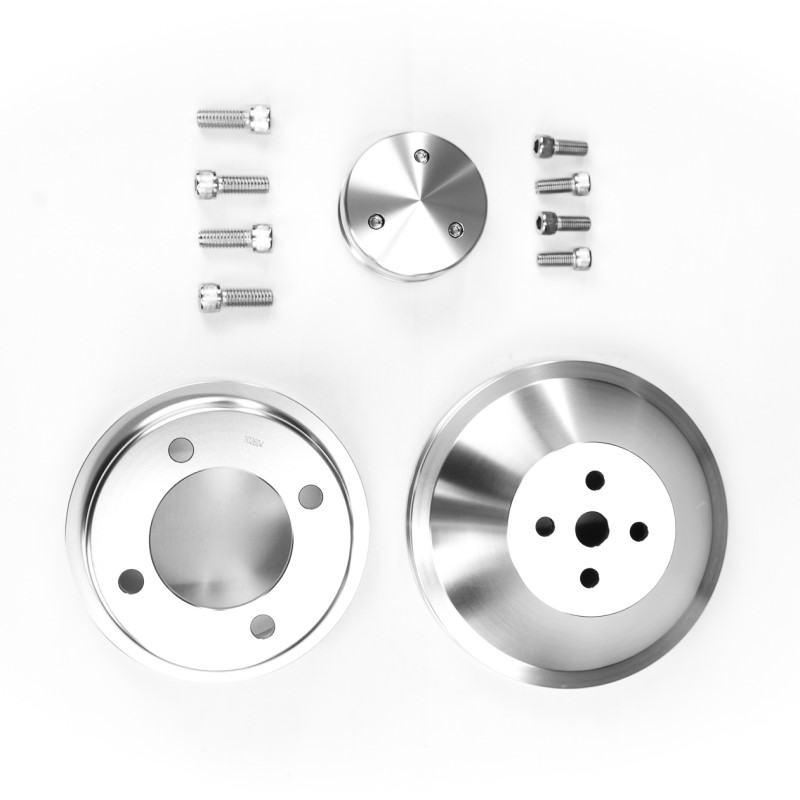 Ford Cleveland Billet Pulley Kit 1v Balancer 1v Water Pump 1v Alternator Satin 102111 4 8x8