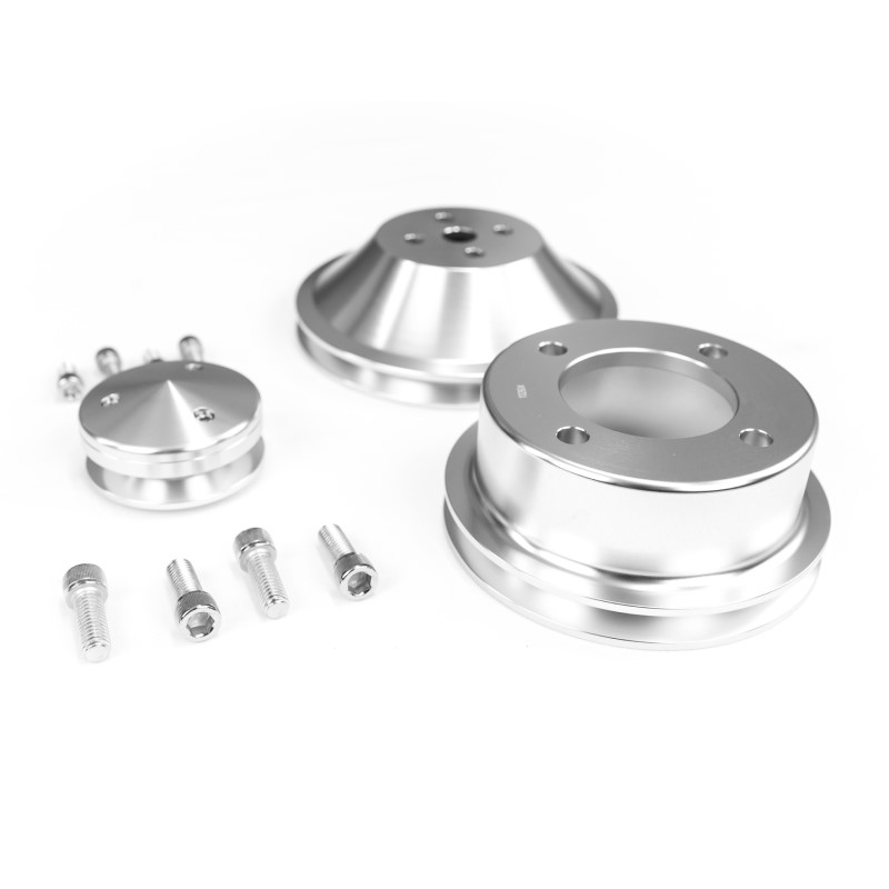Ford Cleveland Billet Pulley Kit 1v Balancer 1v Water Pump 1v Alternator Satin 102111 5 8x8