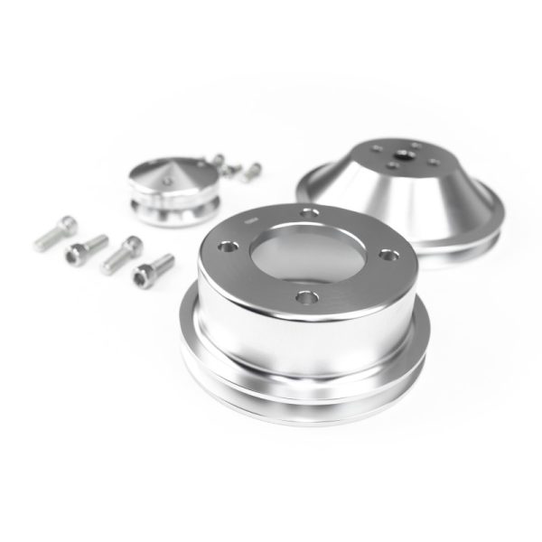 Ford Cleveland Billet Pulley Kit 1v Balancer 1v Water Pump 1v Alternator Satin 102111 6 8x8
