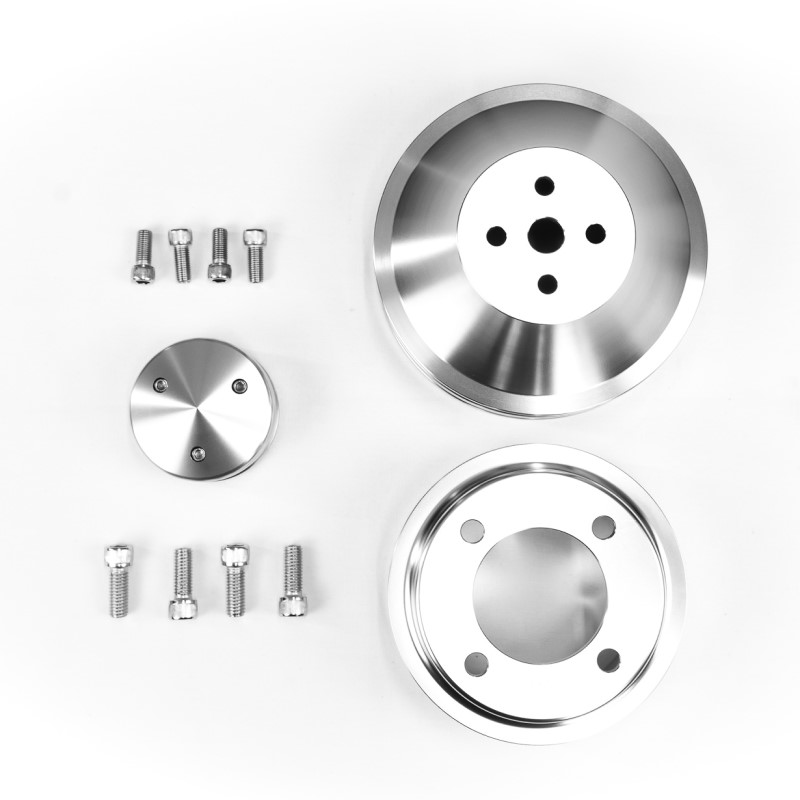 Ford Cleveland Billet Pulley Kit 1v Balancer 1v Water Pump 1v Alternator Satin 102111 7 8x8