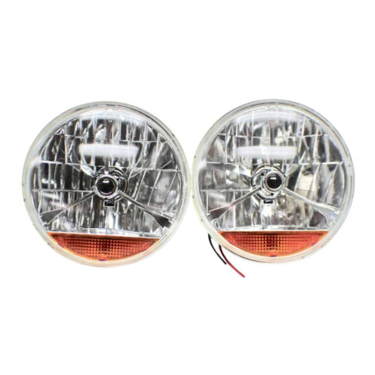 7 Inch Semi Sealed H4 Headlights With Indicator (Pair), Suit Chev, Ford ...