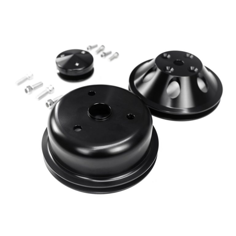 Small Block Chev SBC Black Billet Aluminium 1V 1V 1V Pulley Set, Suit ...