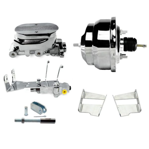 1955 1958 Gm Bel Air One Fifty Nomad Brake Booster Master Cylinder Upgrade Kit Chrome 2 8x8