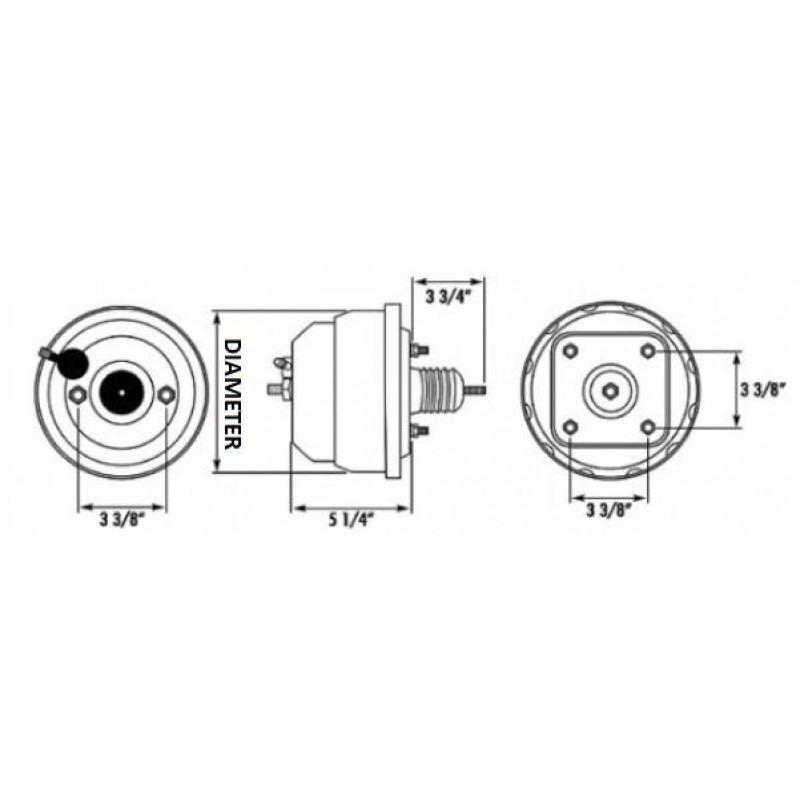 Dual Diaphragm Booster Specs 8x8