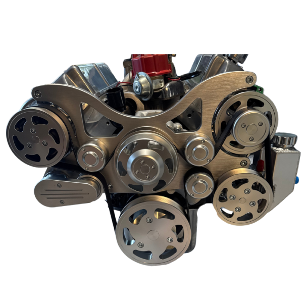 Ford Windsor 8 Rib Serpentine System Clear Anodized