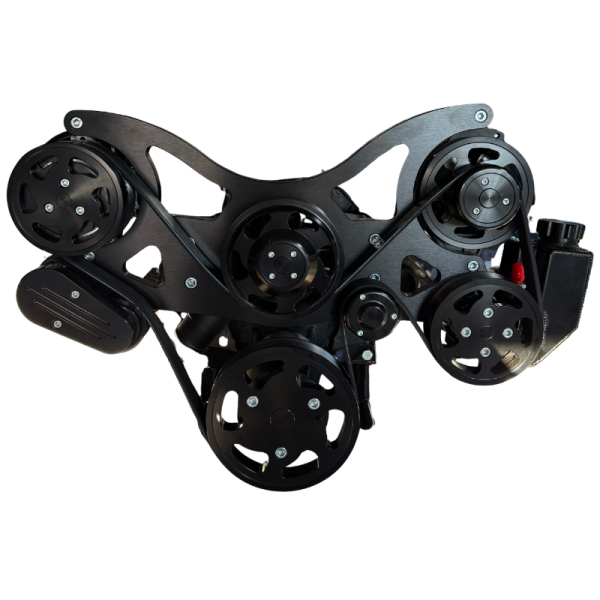 SBC 8 Rib Serpentine Kit Black 1.